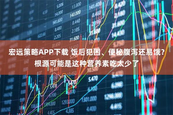 宏远策略APP下载 饭后犯困、便秘腹泻还易饿？根源可能是这种营养素吃太少了
